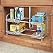 InterDesign Cabrini 2-Tier Under Sink Organizer with Expandable Shelf - Silver