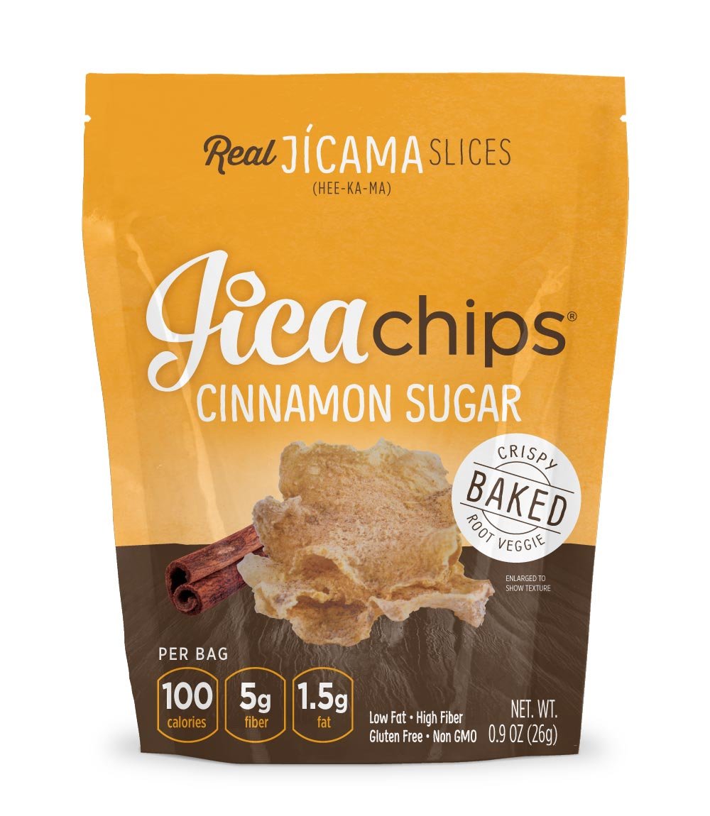 JicaChips Jicama Chips, Cinnamon Sugar, 8 Pack, BAKED, Gluten Free, Vegan