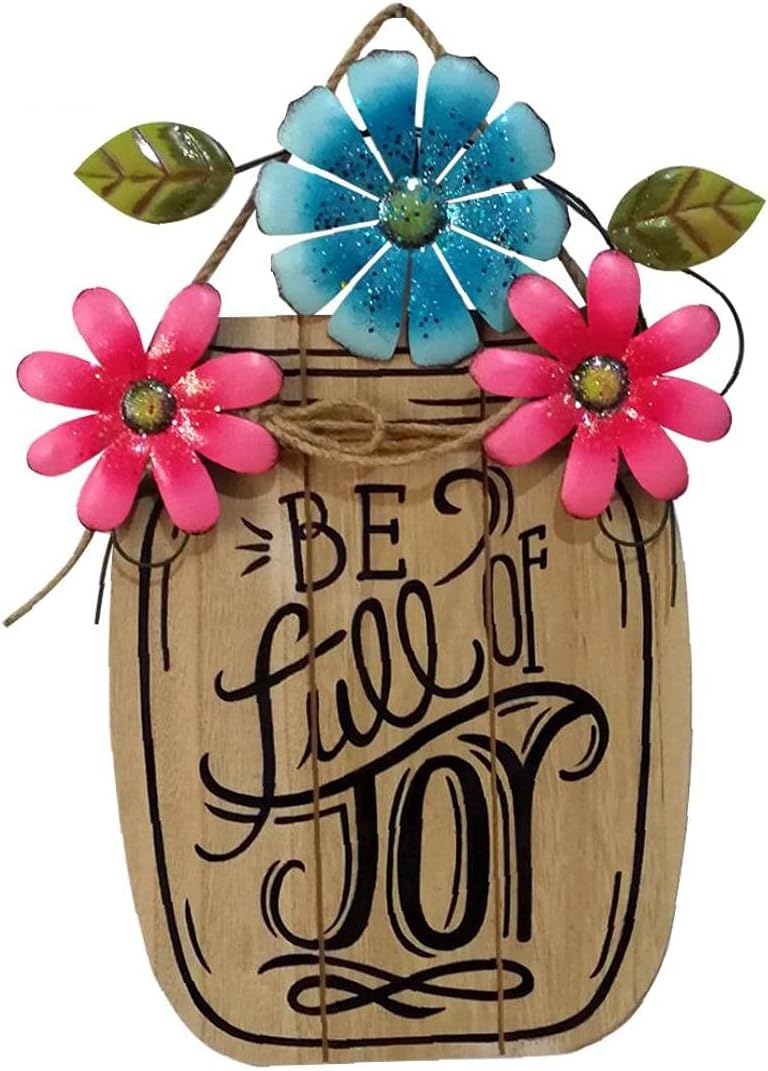 Wooden Door Hanging Sign Garden Hanging Plaque Decorative Wooden Hanging Sign Plaque Garden Ornaments: Kitchen & Dining