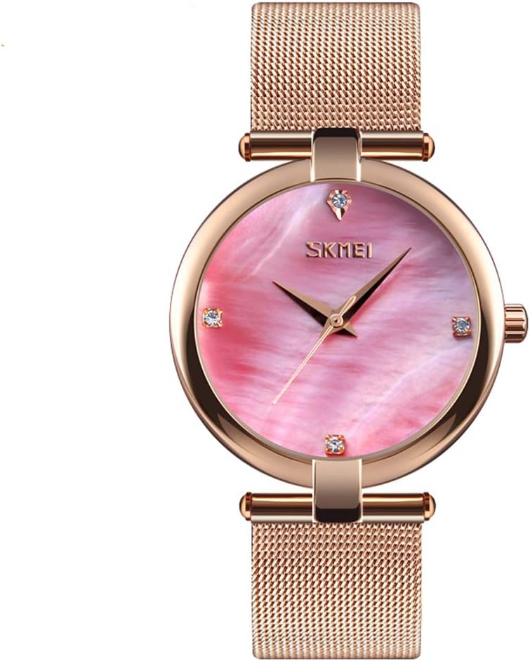 Women Watch Women Wrist Watch Waterproof Lady Quartz Watch Mother of Pearl Dial with Milanese Mesh Band