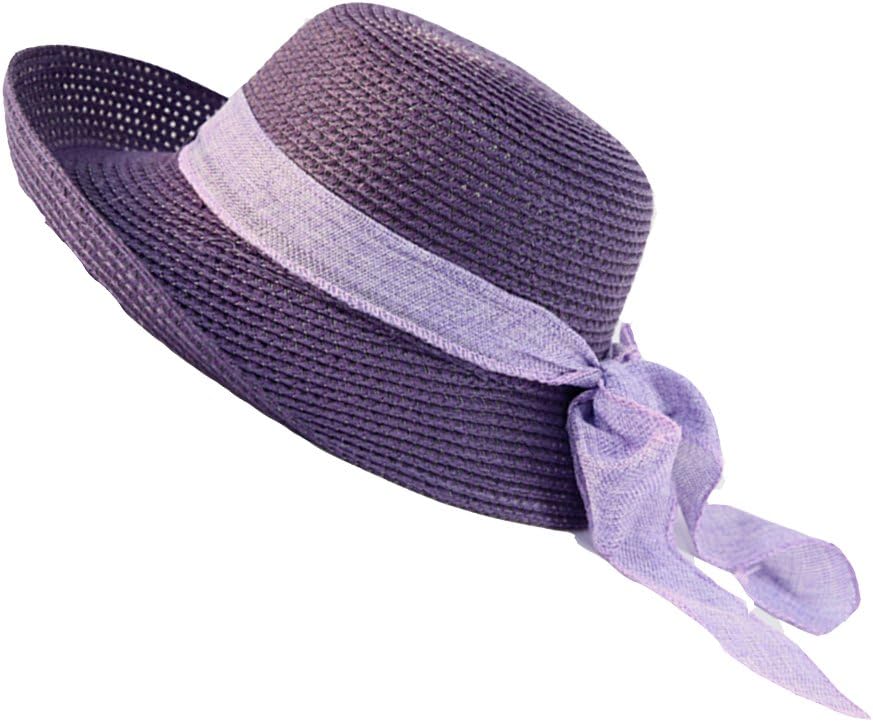 LAEMILIA Summer Beach Sun Hats for Women Floppy Wide Brim Straw UV Cap Foldable Holiday Travel