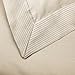 Amazon Brand – Pinzon 400-Thread-Count Pleated Hem Egyptian Cotton Duvet Set - Full/Queen, Parchment