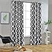 Melodieux Moroccan Fashion Room Darkening Blackout Grommet Top Curtains, 52 by 63 Inch, Grey (1 Panel)