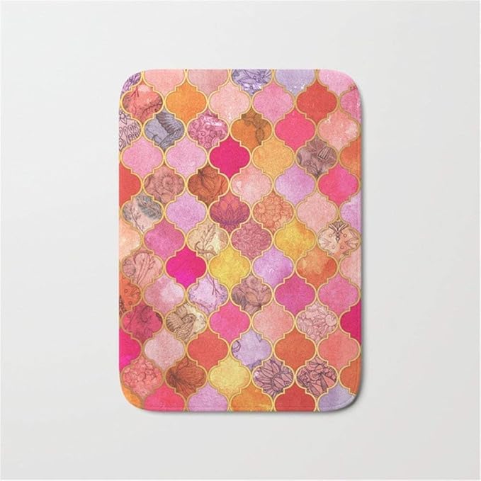 Felpudo Decorativo para baño, diseño marroquí, 40,6 x 60,9 cm, Color
