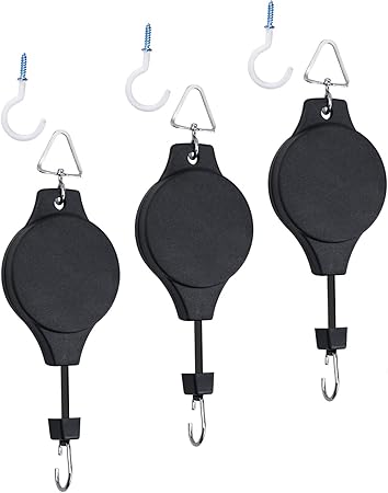 Amazon Com 3 Pack Plant Pulley Retractable Hanger Yotako
