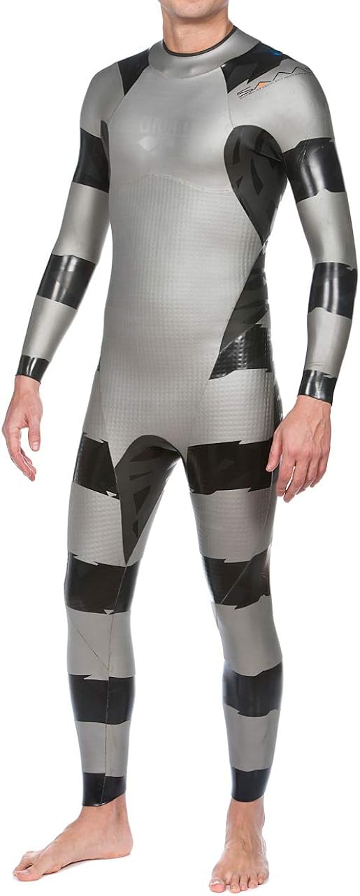 arena Men’s SAMS Triathlon Wetsuit Full Sleeve Shark Deterrent Neoprene for Open Water Swimming, Ironman and USAT Approved: Clothing