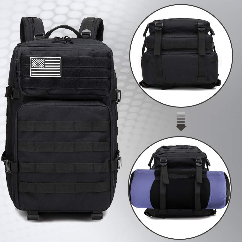 Monoki Military Tactical Backpack, Army 3 Day Assault Pack, 42L Molle Bag Rucksack : Clothing