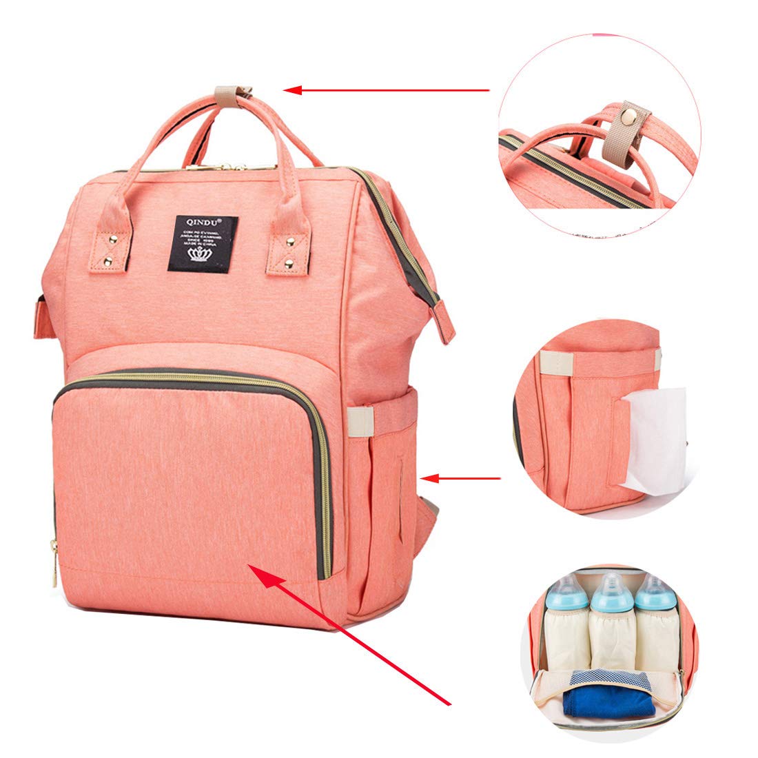 qindu diaper bag