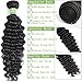 Beauty Youth Brazilian Hair Deep Curly Bundles with Lace Closure(14 16 18 +14)100% Unprocessed Curly Virgin Hair Wet and Wavy Deep wave Human Hair Extensions 3 Bundles with Closure Free Part