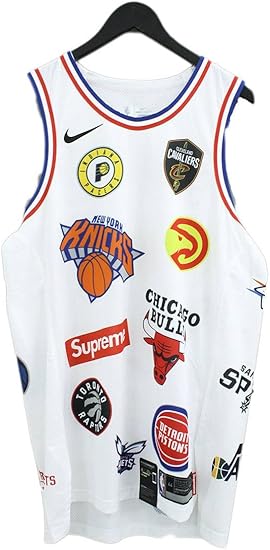 Amazon シュプリーム Supreme ナイキ Nike 18ss Nba Teams Authentic Jersey ワッペンデザインジャージゲームタンクトップ M ホワイト 中古 タンクトップ 通販