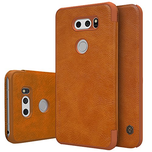 Lg v30 case, nillkin qin ultra thin classic texture pu leather sc…
