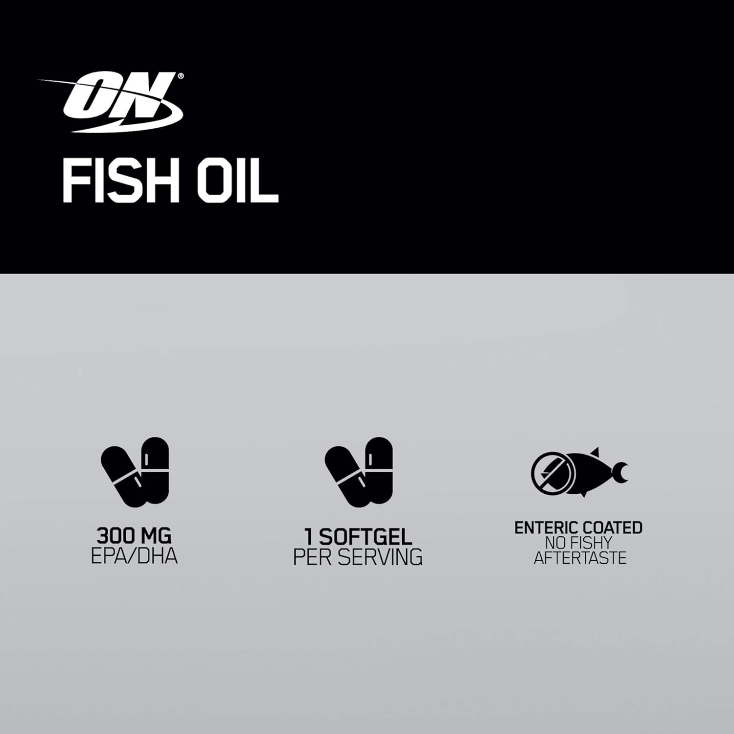 Optimum Nutrition Omega 3 Fish Oil, 300MG, Brain Support Supplement, 100 Softgels (Packaging May Vary): Health & Personal Care