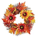 Autumn Harvest Sunflower Wreath
