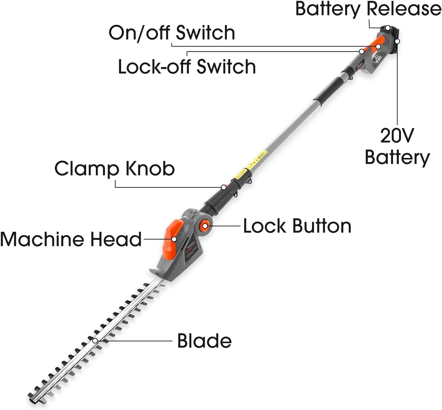 terratek cordless hedge trimmer