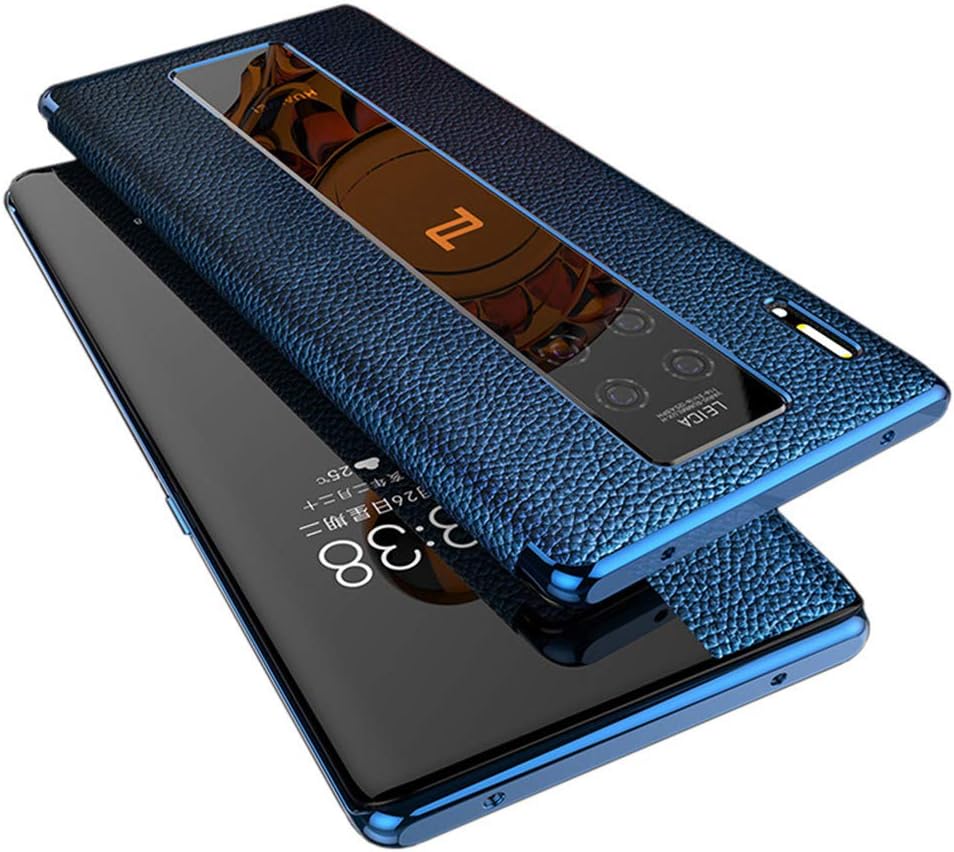 Mking Tech High-grade leather mobile phone case for Huawei P 20 Pro/Mate 20/10 / 30/40 / X/RS /5G. Flip/automatic sleep/wake/multi-function smart holster/cover/Tempered glass screen protector