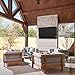 Outdoor TV Covers 52'' - 55'' by iBirdie- with Inside Bottom Cover and Scratch Resistant Liner - Weatherproof &Dust-proof -300 Denier Polyester Material-Compatible with Wall Mounts and Stands