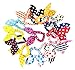 HipGirl Hair Accessories - 15pc Bunny Ear Scrunchies for Girls, Teens and Women, Cute Ponytail Holders in Bulk Pack