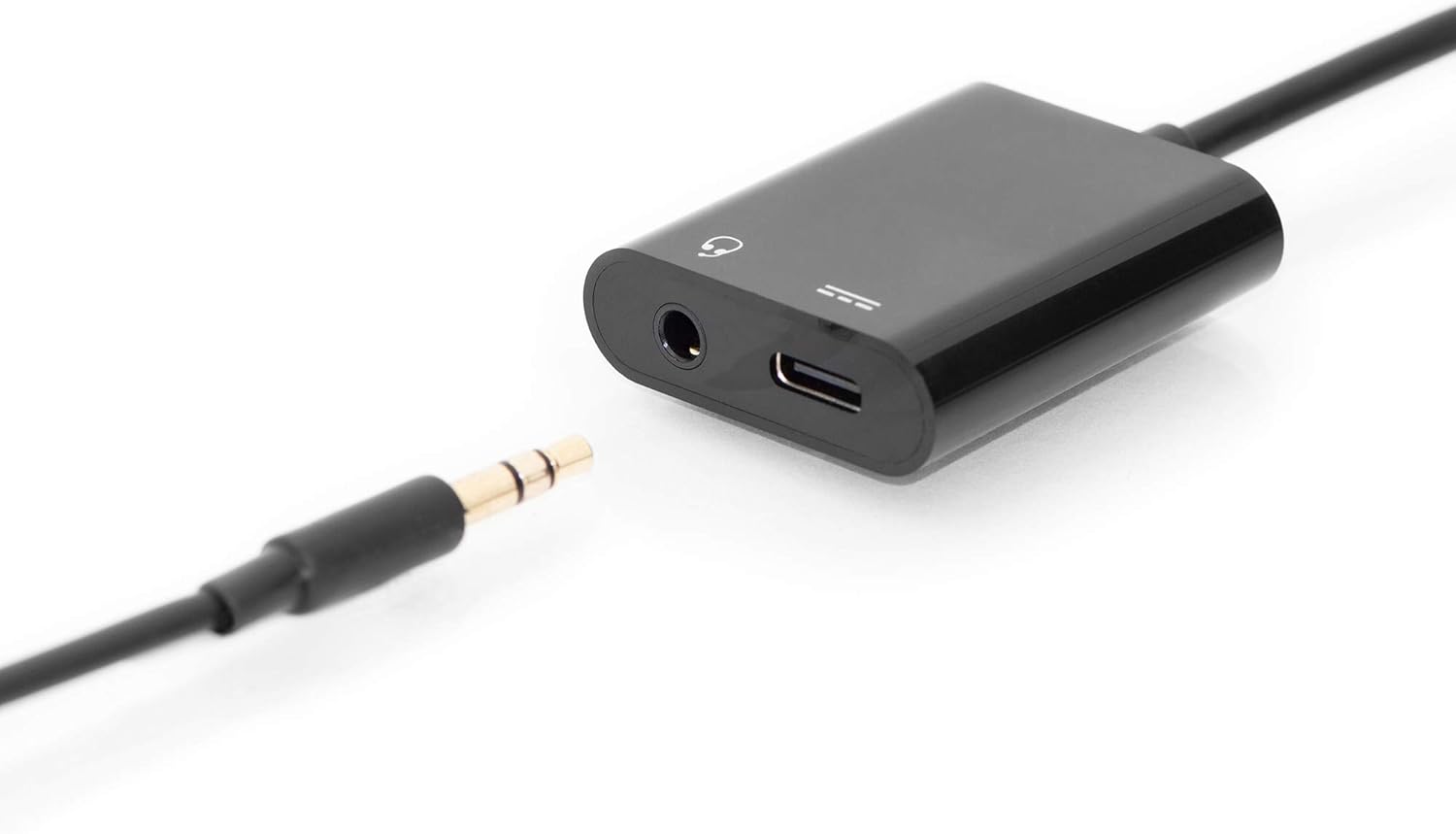 DIGITUS USB-C adapter cable - 0.2 m - USB-C (male) to 3.5 mm jack (female), Type-C (female) - Power Delivery 3.0 - 20V 5A - Black - Image 5