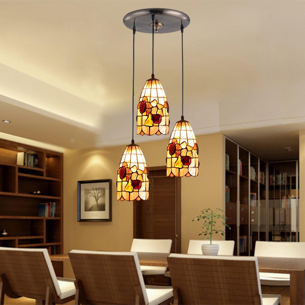 Shell Pendant Lamps Bivalent Bull Bar Lamp Light Chandelier Pastoral Fruits