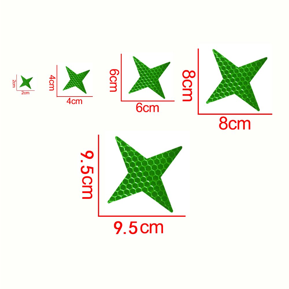 Tuqiang Forme d/&eacute;toile /&agrave; Quatre Branches Bande Reflechissante Adhesive pour Casque de Moto Buggy et Poussettes Haute visibilit/&eacute; Ruban S/&eacute;curit/&eacute; ext/&eacute;rieure Autocollant R/&eacute;fl/&eacute;chissant 25 Pi/&egrave;ces Bla