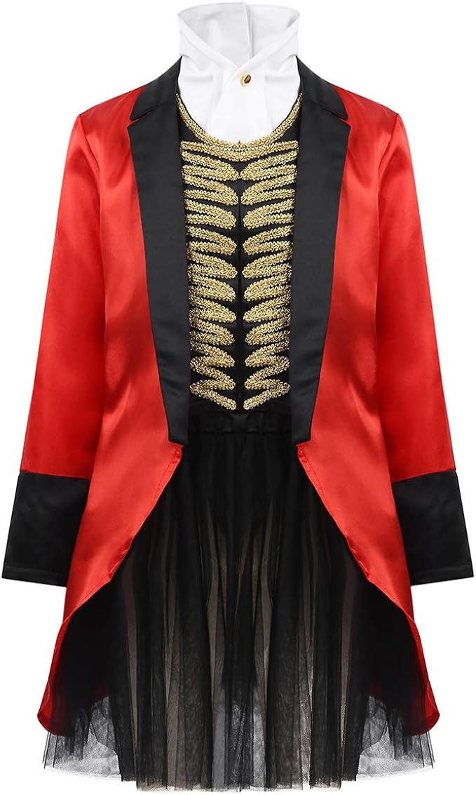 Veste Cirque Homme Déguisement Monsieur Loyal - Cape Prince Velours Costume Carnaval Halloween