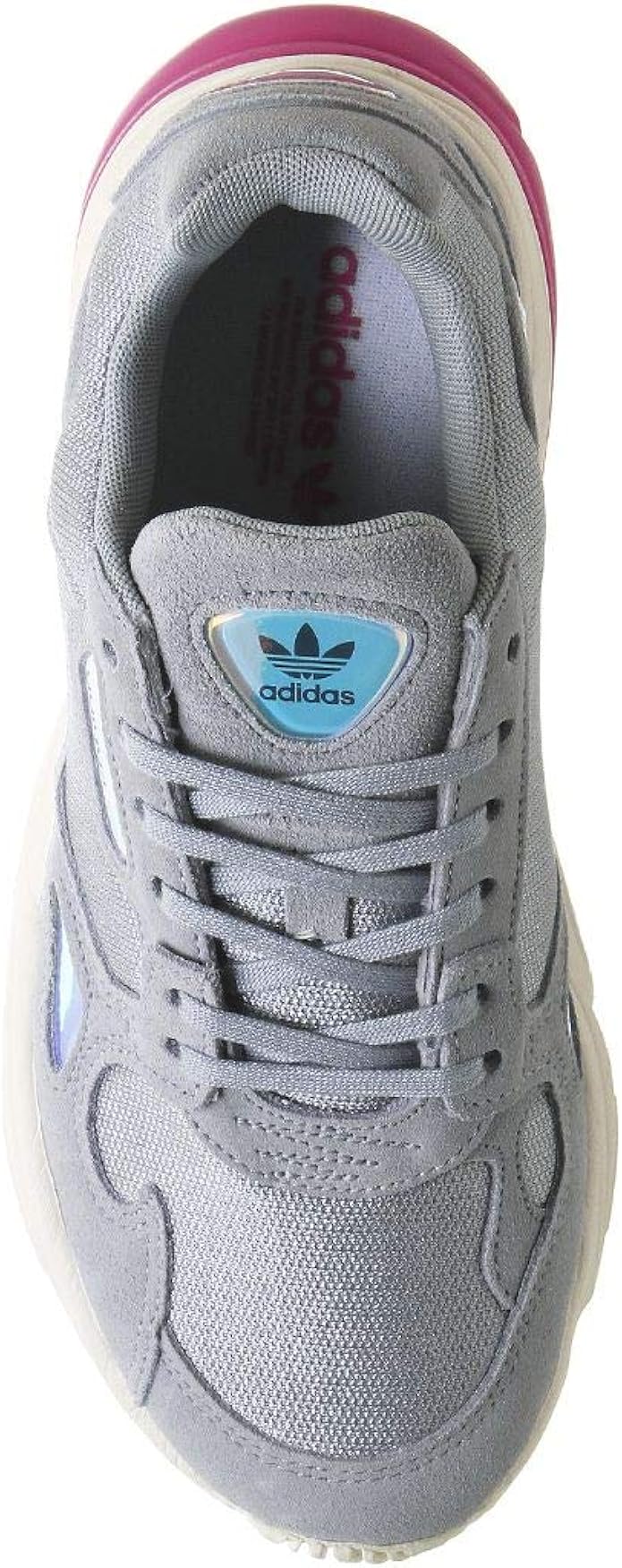 adidas falcon light grey real magenta iridescent