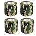 Camouflage Wrap Tape, 4 Rolls 15Ft Outdoor Military Protective Camouflage Self-adhesive Camo Fabric Wrap Tape for Firearms, Rifles, Flashlights, Knife, Bicycle, Woodland