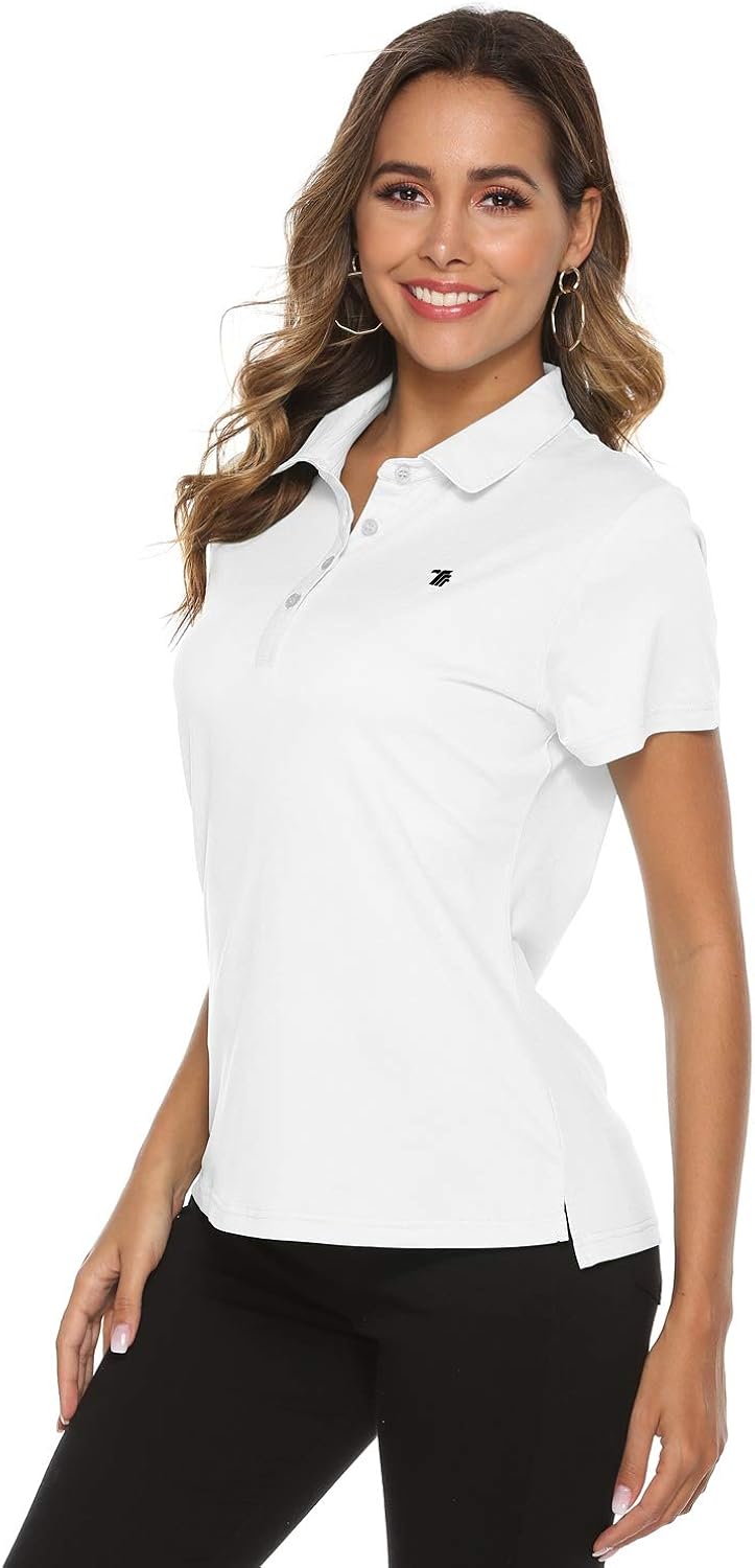 Rdruko Women's Dry Fit Golf Shirts Moisture Wicking Short Sleeve Polo Sports Shirts: Clothing