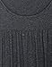 Vinmatto Women's Scoop Neck Pleated Blouse Top Tunic Shirt(L,Black)