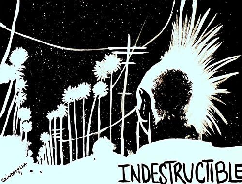 Indestructible by Skinderella Punk Mowhawk Tattoo Canvas Giclee Fine Art Print