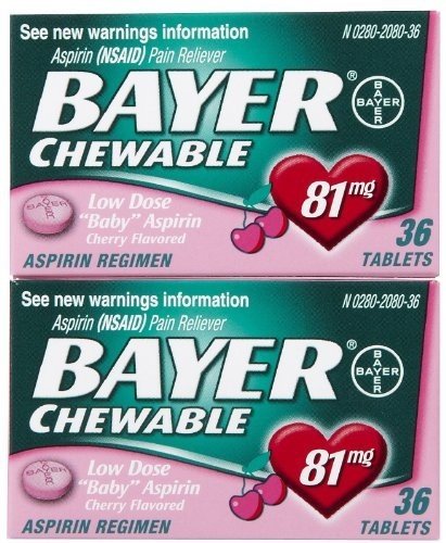 Bayer Asp Chew Cherry Size 36s