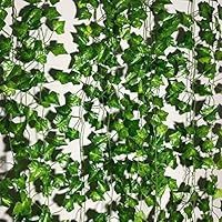 INFLORAL 36pcs (236 Feet) Artificial Flowers Ivy Fake Greenery Vine Leaves for Home Wedding Garden Swing Frame Decoration