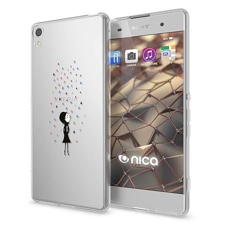 NALIA Handyhülle kompatibel mit Sony Xperia XA, Slim Silikon Motiv Case Phone Cover Crystal Schutzhülle Dünn Durchsichtig, Et