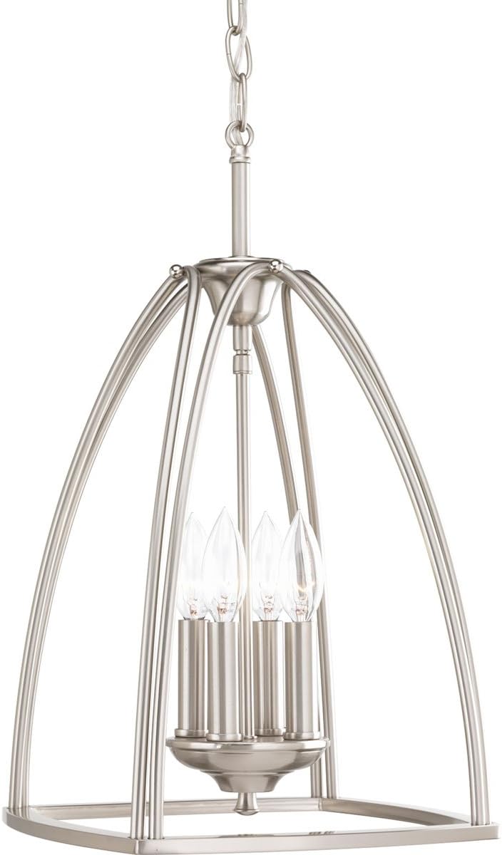 Best Progress Lighting 4-Light Brushed Nickel Foyer Pendant