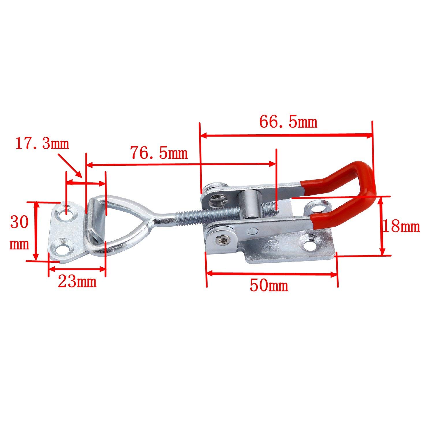 Adjustable Toggle Latch Clamp 4002,7 pack 180Kg 400Lbs Heavy Duty Hand Tool Quick Release Metal Holding Capacity Latch Type.Quick Release Pull Latch, Sturdy Metal Draw Latch