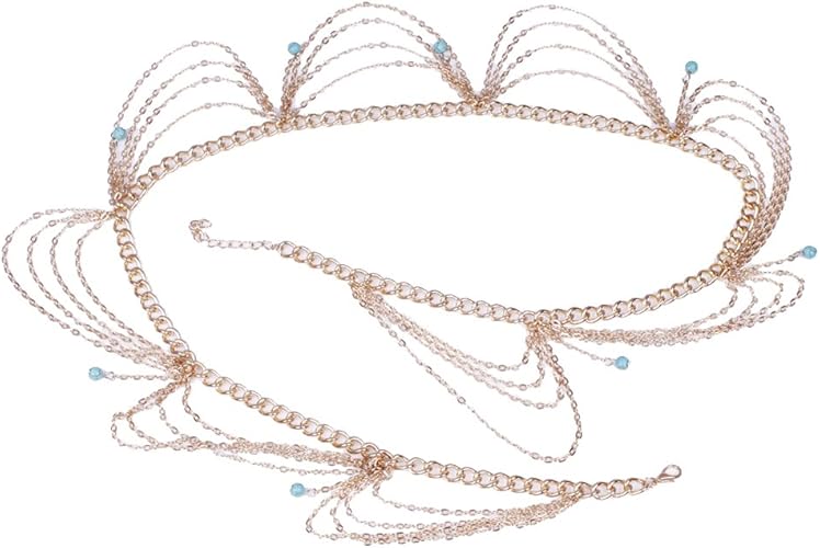 Amazon ノーブランド品 ゴールド ボヘミアン ビキニ ビーチ ハーネス 腹腰チャーム ボディチェーン 宝石 ウォレットチェーン 通販