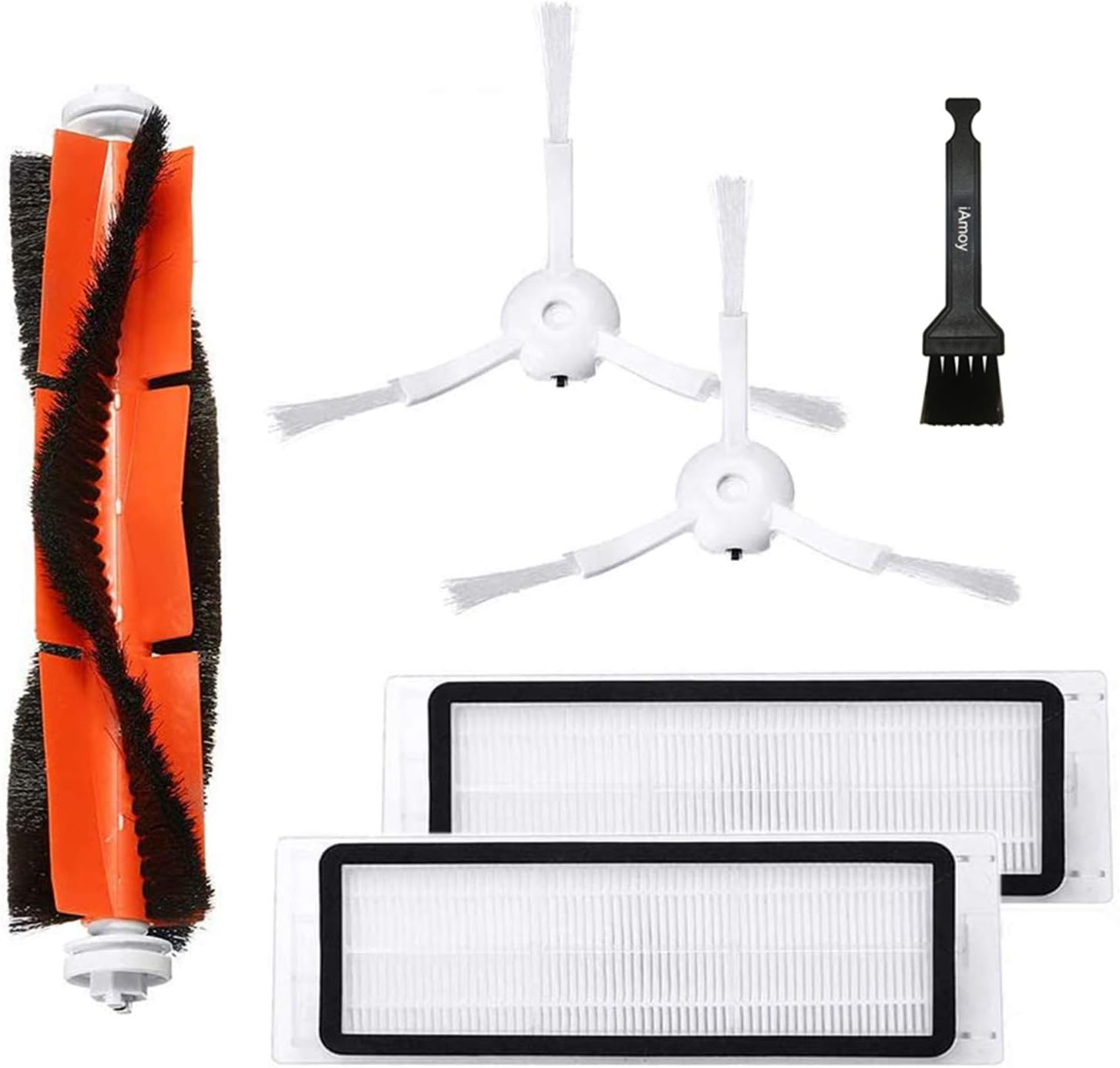 iAmoy Replacement Filter and Side Brush Accessories Kit Compatible with Xiaomi Roborock MI Robot S50 S55 S6 Robot Vacuum Cleaner