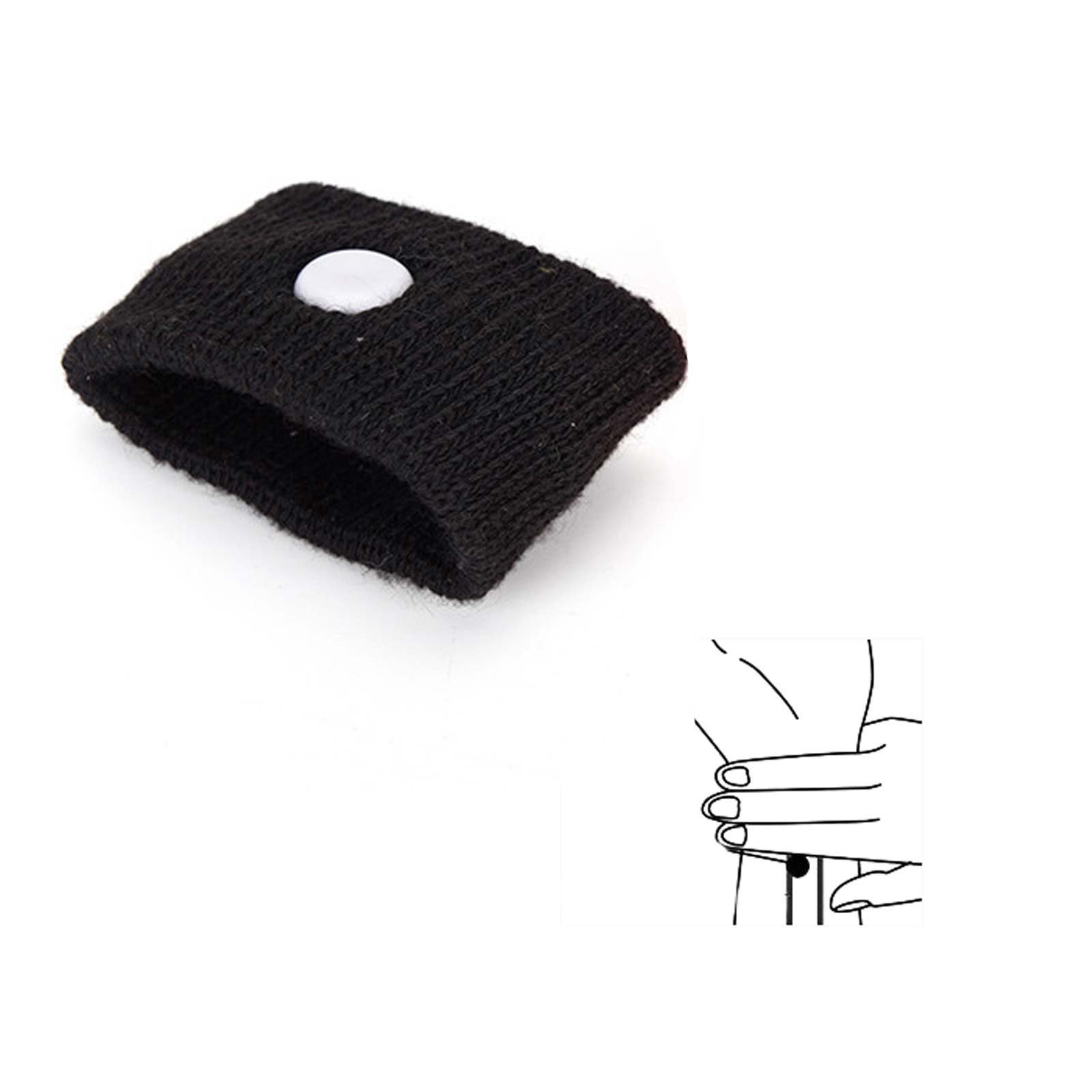 A&M Fitness® Bracelet Anti Nausee Mal des Transports, Bracelet Acupression Enfant Noir, Paire de Bracelet Anti Nausée Adultes, Enfants de Plus de 6 Ans