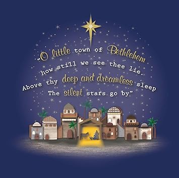 Pack Of 10 Compassion Christian Charity Christmas Cards O Little Town Amazon Co Uk Office Products