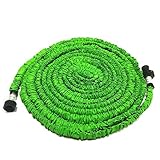 FlatLED Garden Water Hose, 50Ft Green Collapsible Flexible Expanding Retractable Automatically Without Spray Nozzle