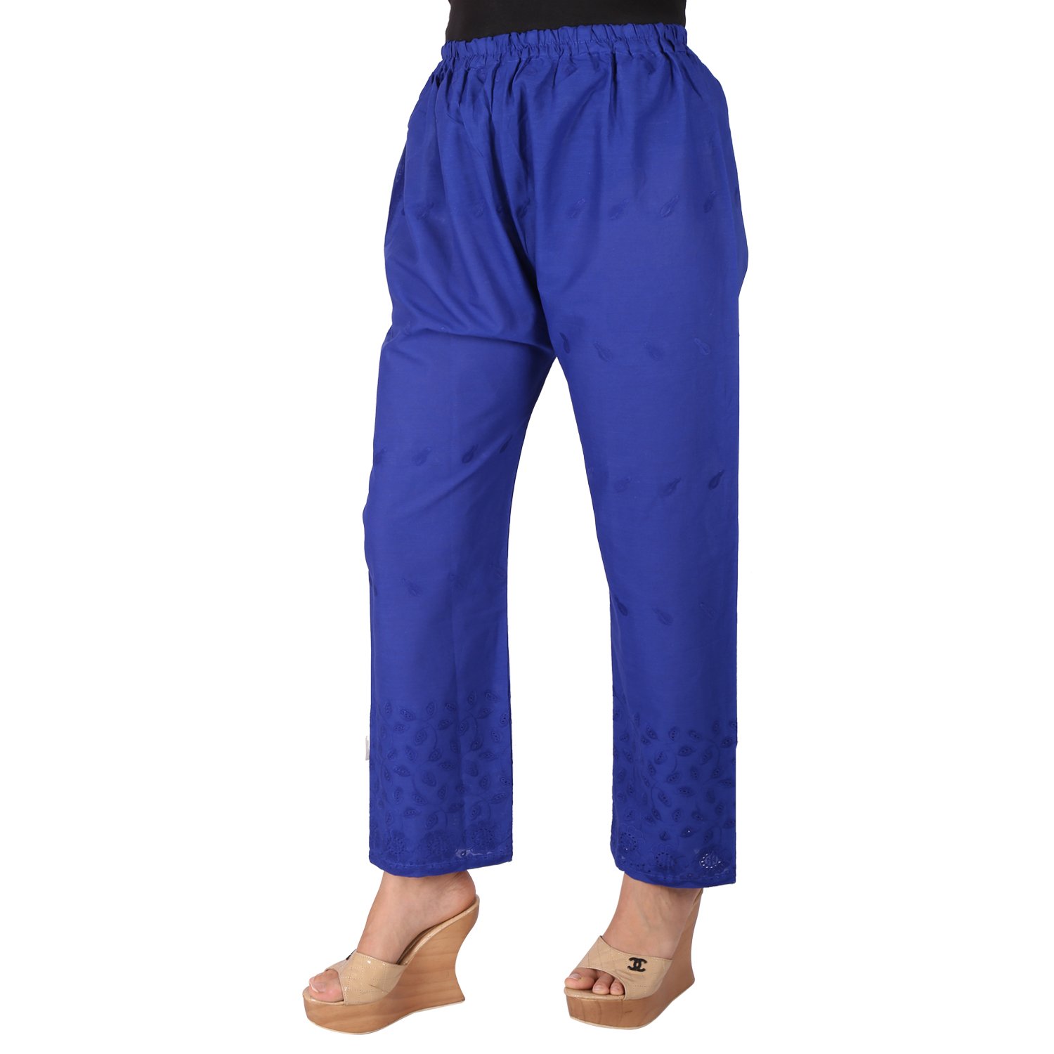 ayesha creations womens cotton chikan hakoba palazzo pants