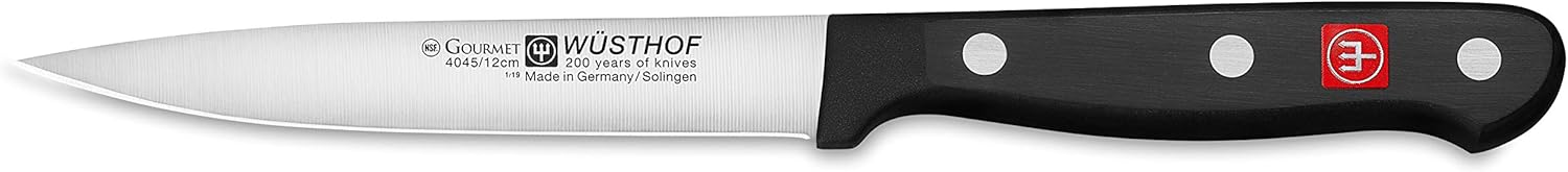 Wüsthof Gemüsemesser, Gourmet (4045-7), 12 cm Klingenlänge, Edelstahl, rostfrei, für Spülmaschine, scharfes Messer, Küchenmesser