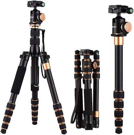 Amazon Andoer 三脚 ビデオカメラ 一眼レフカメラ アルミ製 3way雲台 軽量 コンパクト 5段階伸縮 360回転 収納袋付き 旅行用 Canon Nikon Sony Panasonic カメラ対応 三脚 通販 Amazon Andoer 三脚 ビデオカメラ 一眼レフカメラ アルミ製 3way雲台 軽量 コンパクト 5段階伸縮 360回転 収納袋付き 旅行用 Canon Nikon Sony Panasonic カメラ対応 三脚 通販