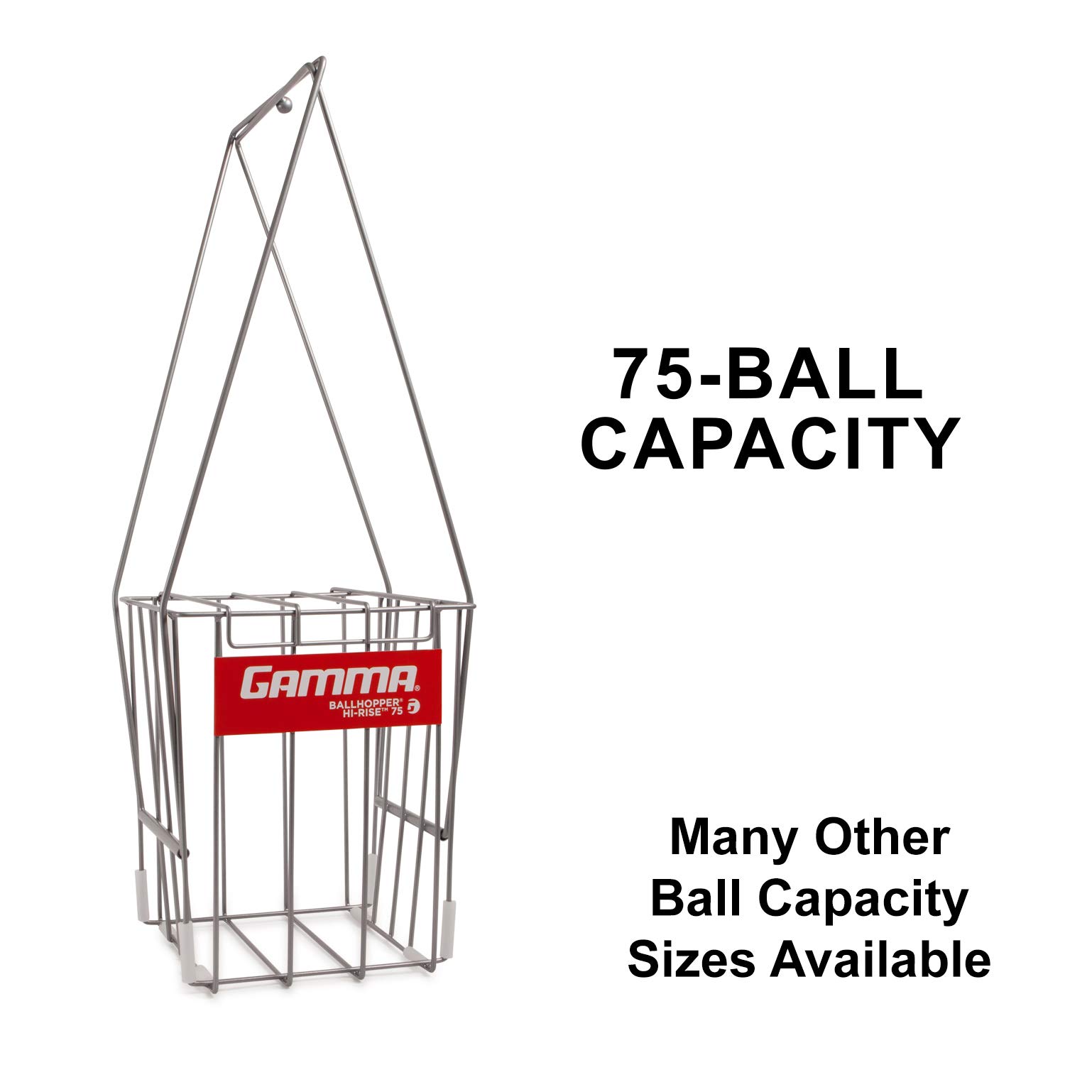 Gamma Sports Tennis Ballhoppers Durable Convenient Heavy Duty Construction for Tennis Ball Pickup Carrying and Storage Various Designs Capacities to Hold 50 55 75 80 90 110 140 Balls
