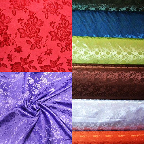 Gold Satin Floral Jacquard Fabric 58 inches wide sold by the yard Buy