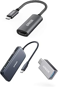 Anker USB C Hub and Adapters Bundle, 5-in-1 USB-C Hub, USB-C to HDMI Adapter, and USB-C to USB-A Adapter, for MacBook Air 2019, MacBook Pro, Dell XPS, and More