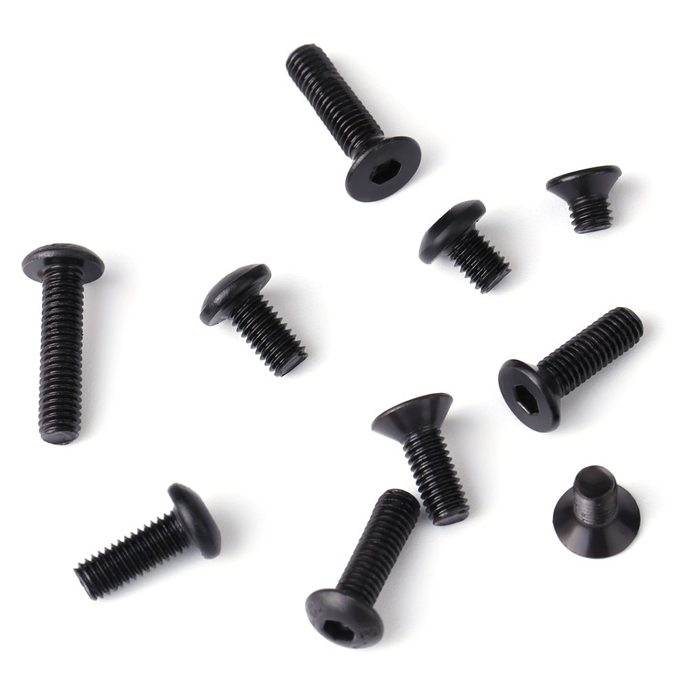 Hilitand 720 Pcs M3 Screw Set Black Alloy Steel Button Flat Head Socket Cap Screws Countersunk Screw Set including Plastic Box - Image 3