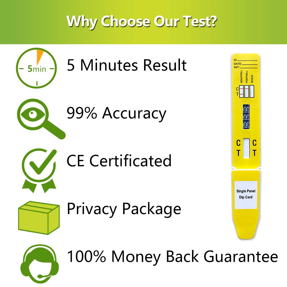 Home THC Test, Marijuana Test with 15 Urine Cups 50ng/ml CutOff High