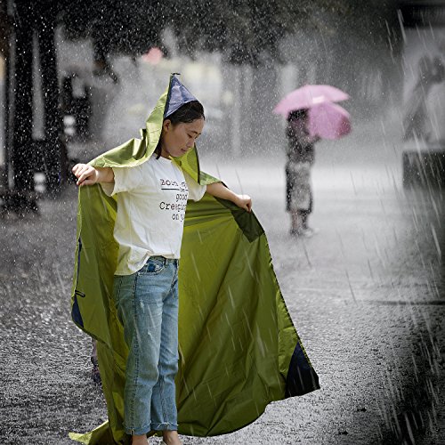 iMissiu Sand Free Beach Mat, Picnic Pocket Blanket Lightweight Waterproof Beach Blanket for Outdoor Camping, Travel, Hiking (Green) - Thumbnail 6