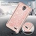 ZTE Prestige 2 Case,ZTE N9136 Case with HD Screen Protector for Girls Women,LeYi Luxury Glitter Cute Design [PC Silicone Leather] Dual Layer Protective Phone Case for ZTE Prestige 2 N9136 - Rose Gold